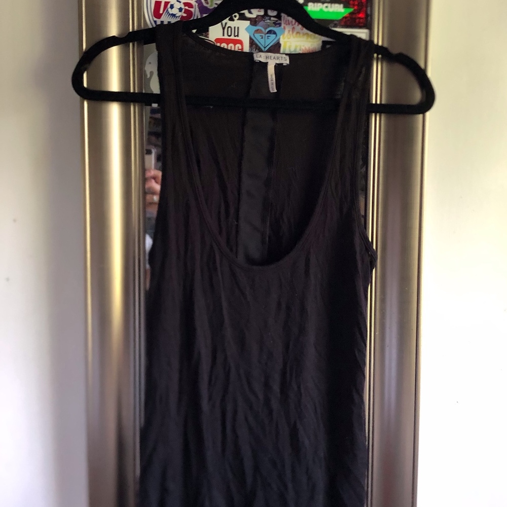 la hearts black tank top